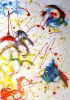 Aurelia-akrylové barvy, malba a la Pollock