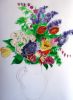 akrylové květinové zátiší - malováno ve výtvarném ateliéru - kurzy kreslení a malování